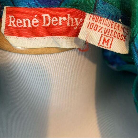 Vintage painterly fish print button down - Picture 7 of 7